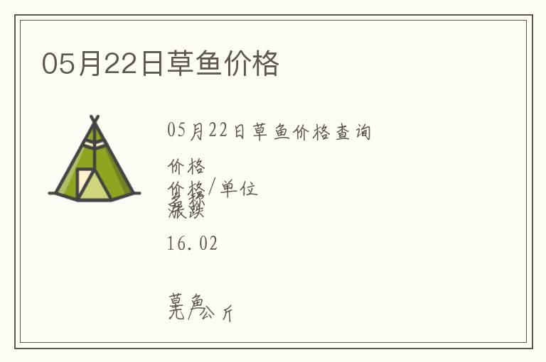 05月22日草魚(yú)價(jià)格