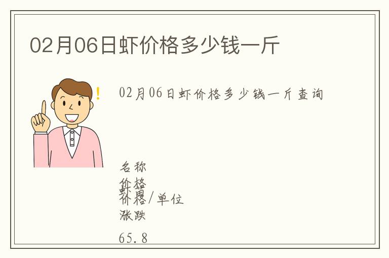 02月06日蝦價(jià)格多少錢一斤
