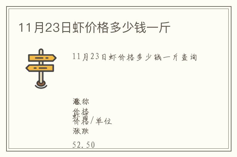 11月23日蝦價(jià)格多少錢一斤