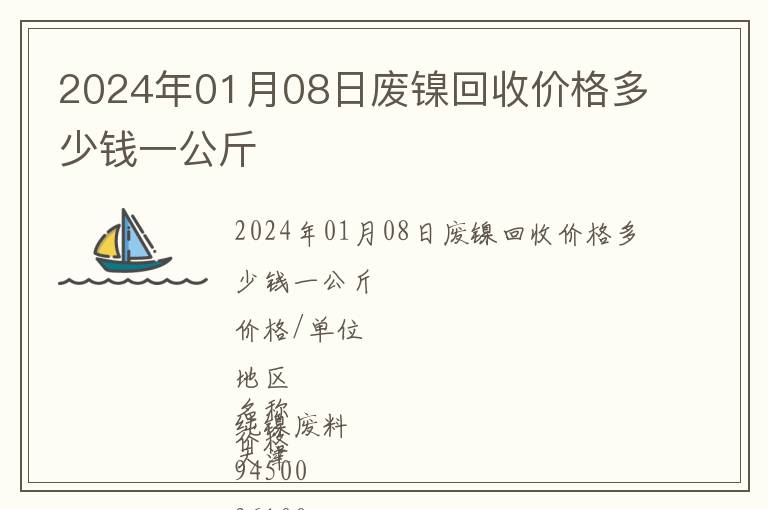 2024年01月08日廢鎳回收價(jià)格多少錢(qián)一公斤