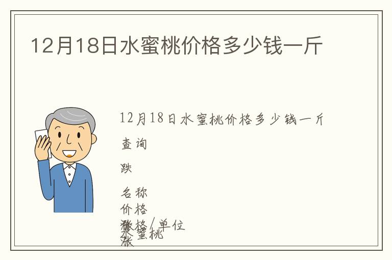 12月18日水蜜桃價(jià)格多少錢一斤