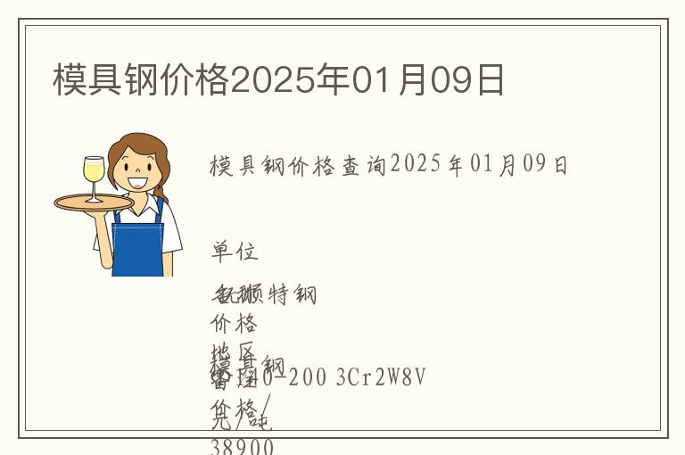 模具鋼價格2025年01月09日