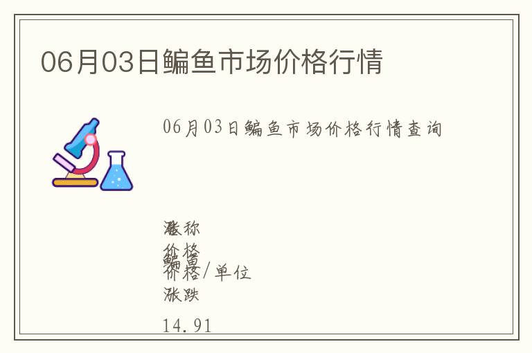 06月03日鳊魚市場(chǎng)價(jià)格行情