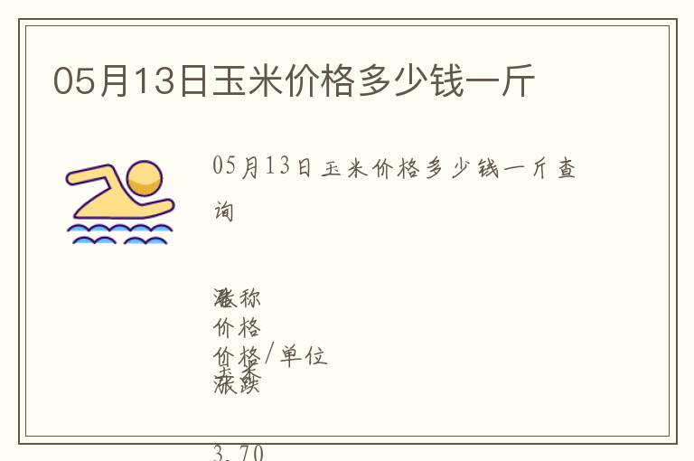 05月13日玉米價(jià)格多少錢一斤