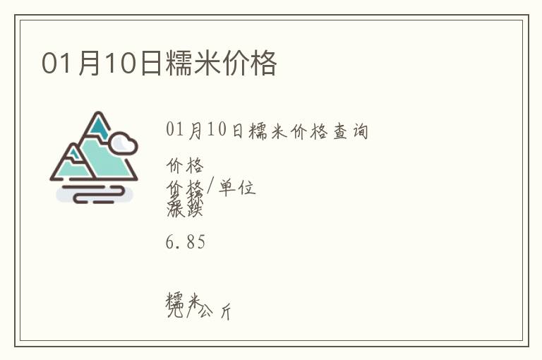 01月10日糯米價(jià)格