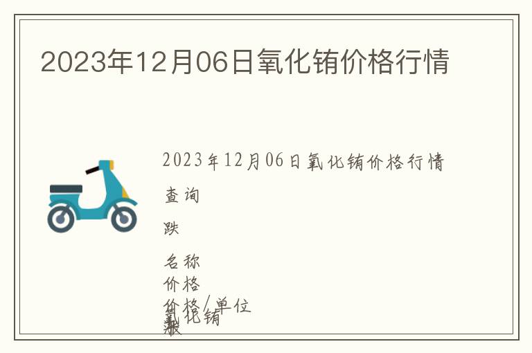 2023年12月06日氧化銪價(jià)格行情