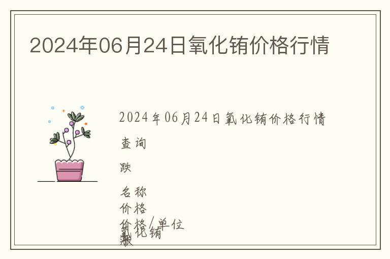 2024年06月24日氧化銪價格行情