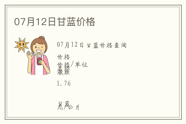 07月12日甘藍(lán)價格