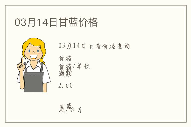 03月14日甘藍(lán)價(jià)格