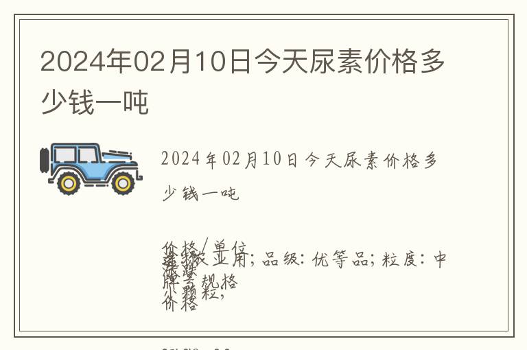 2024年02月10日今天尿素價(jià)格多少錢(qián)一噸