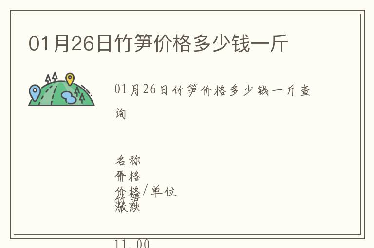 01月26日竹筍價(jià)格多少錢(qián)一斤