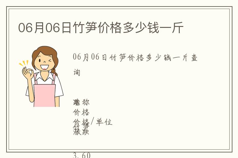 06月06日竹筍價(jià)格多少錢一斤