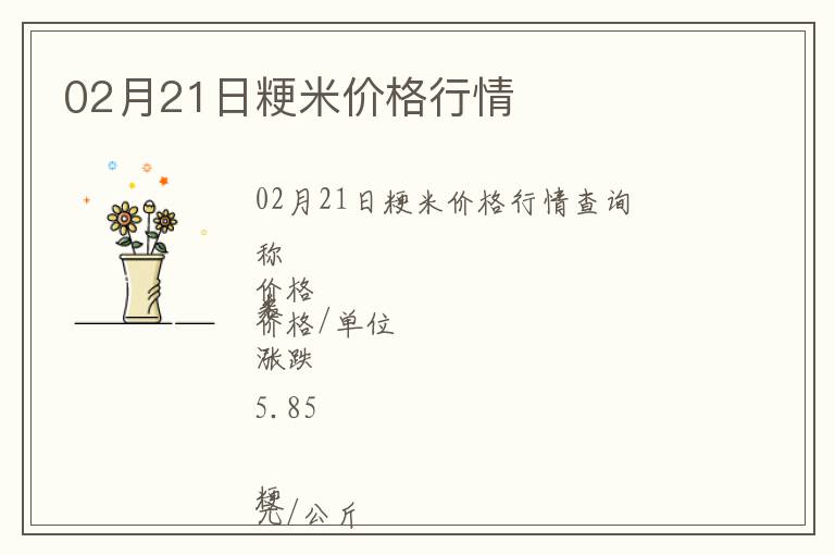 02月21日粳米價(jià)格行情