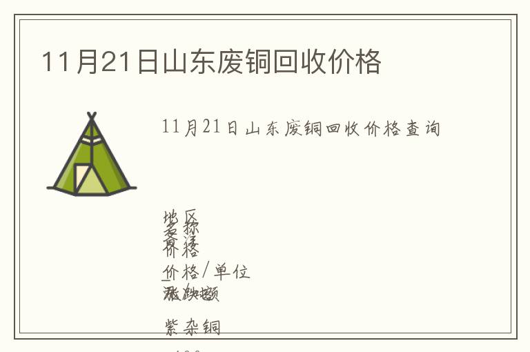 11月21日山東廢銅回收價(jià)格