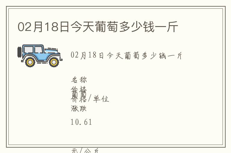 02月18日今天葡萄多少錢(qián)一斤