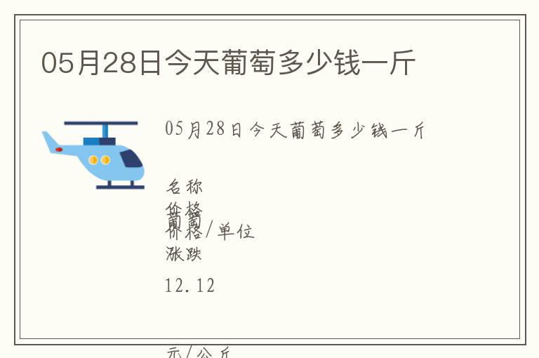 05月28日今天葡萄多少錢一斤