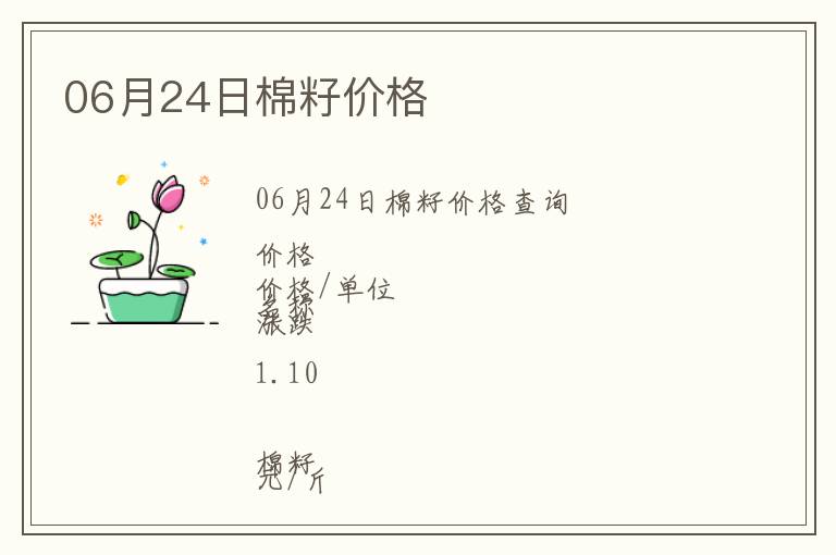 06月24日棉籽價(jià)格
