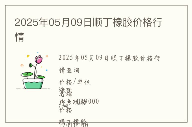 2025年05月09日順丁橡膠價格行情