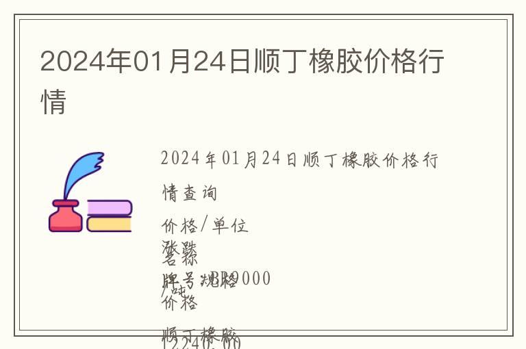 2024年01月24日順丁橡膠價(jià)格行情