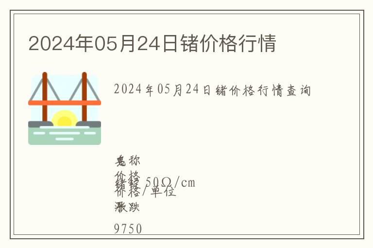 2024年05月24日鍺價(jià)格行情