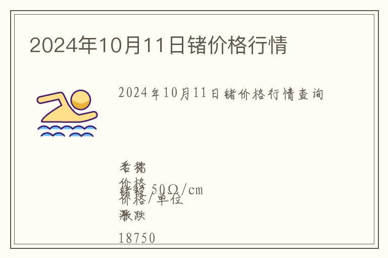 2024年10月11日鍺價格行情