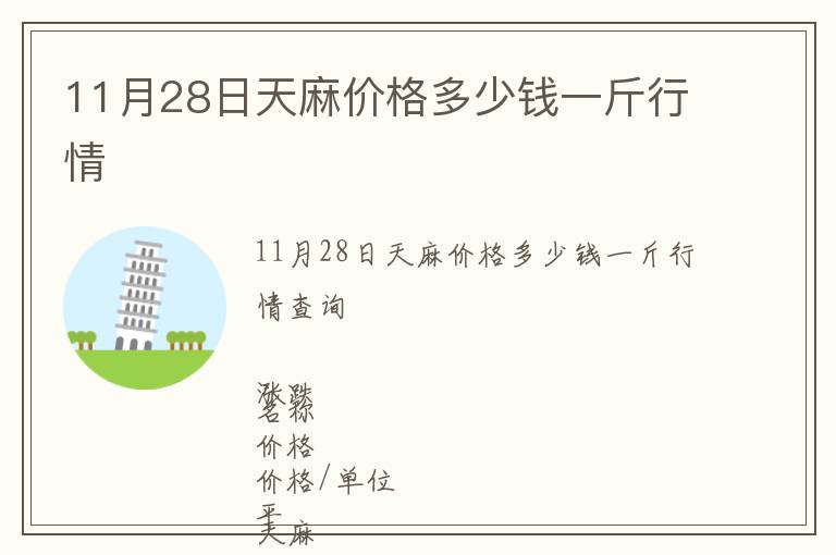 11月28日天麻價(jià)格多少錢一斤行情