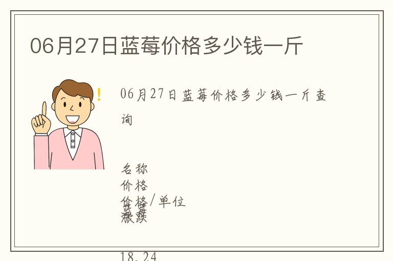 06月27日藍莓價格多少錢一斤