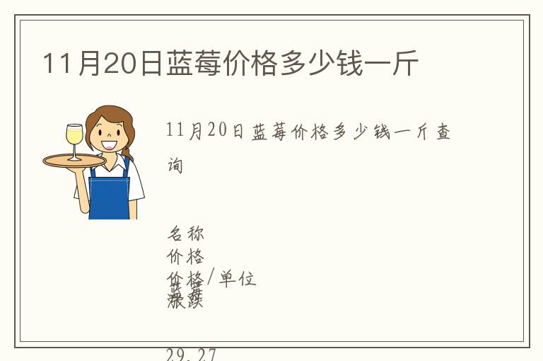 11月20日藍(lán)莓價格多少錢一斤