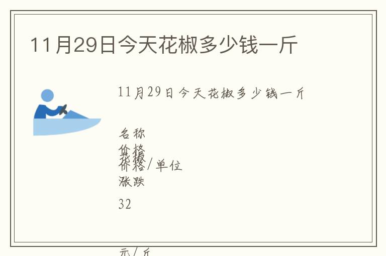 11月29日今天花椒多少錢一斤