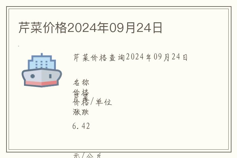 芹菜價(jià)格2024年09月24日