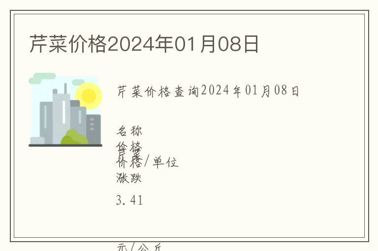 芹菜價格2024年01月08日