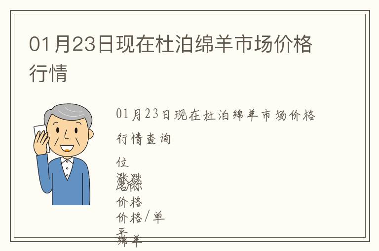 01月23日現(xiàn)在杜泊綿羊市場價格行情