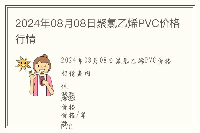 2024年08月08日聚氯乙烯PVC價(jià)格行情