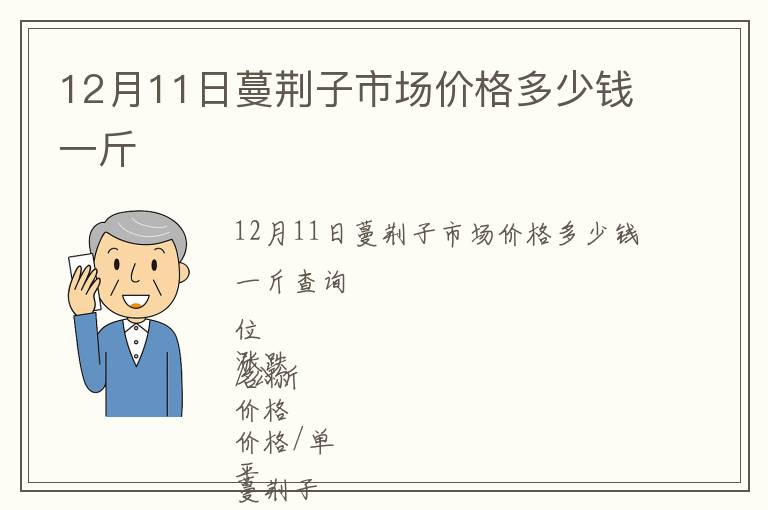 12月11日蔓荊子市場(chǎng)價(jià)格多少錢(qián)一斤