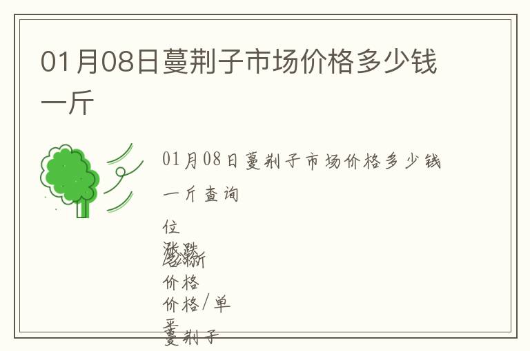 01月08日蔓荊子市場(chǎng)價(jià)格多少錢(qián)一斤