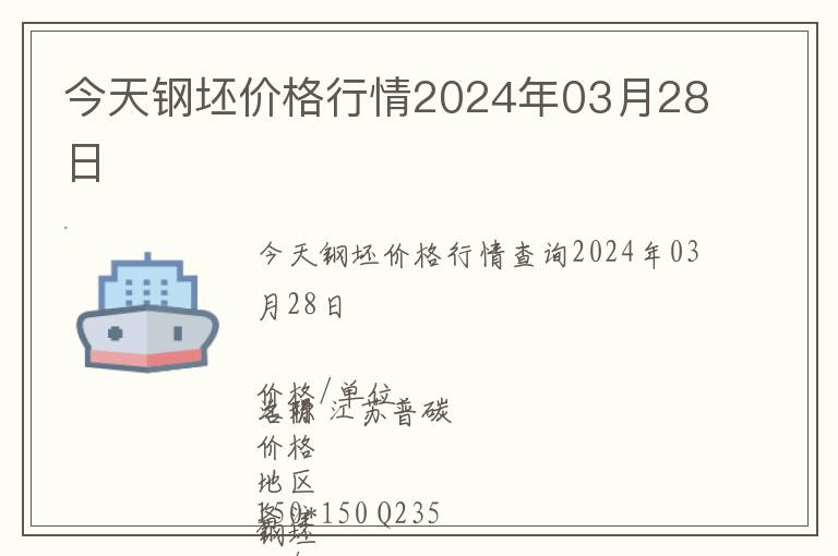 今天鋼坯價(jià)格行情2024年03月28日