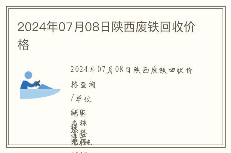 2024年07月08日陜西廢鐵回收價格