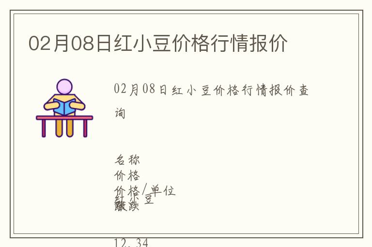 02月08日紅小豆價格行情報價