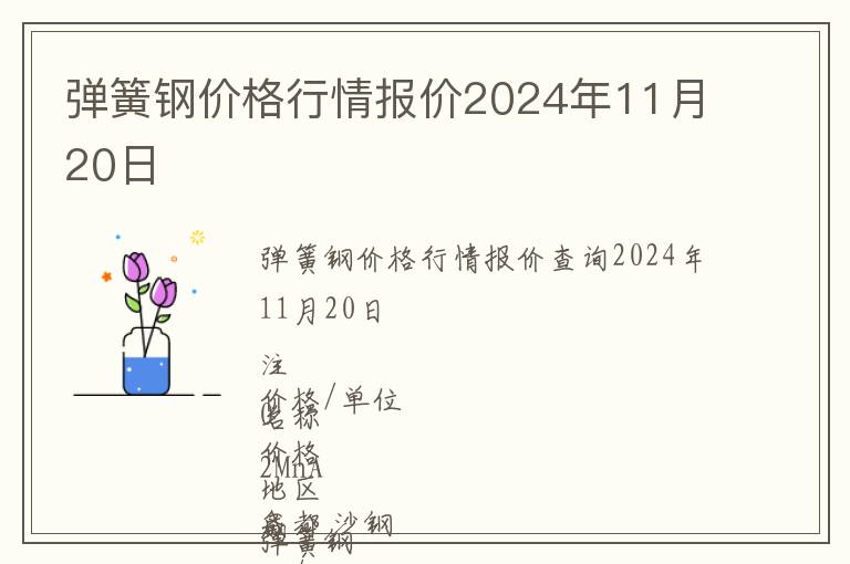 彈簧鋼價格行情報價2024年11月20日