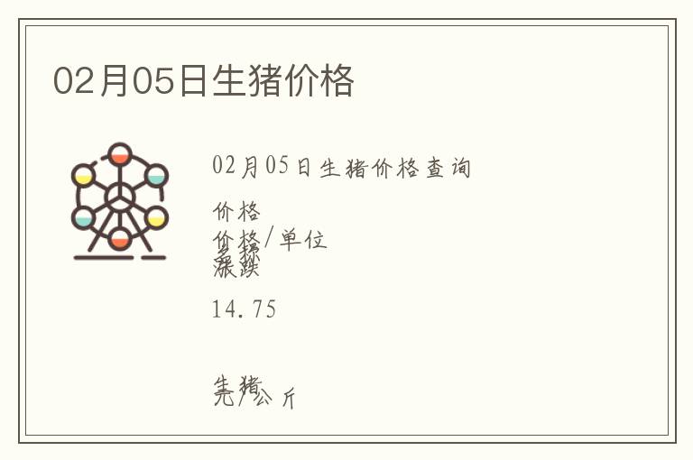 02月05日生豬價(jià)格