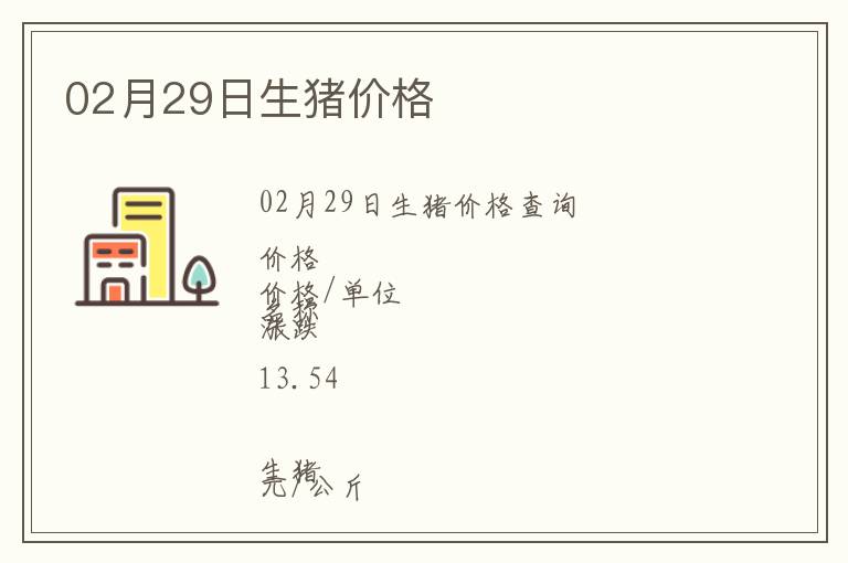 02月29日生豬價格