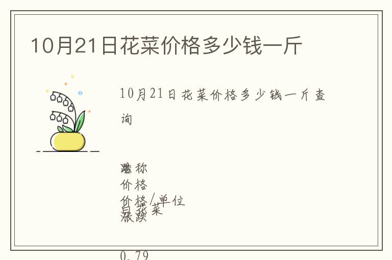 10月21日花菜價(jià)格多少錢一斤