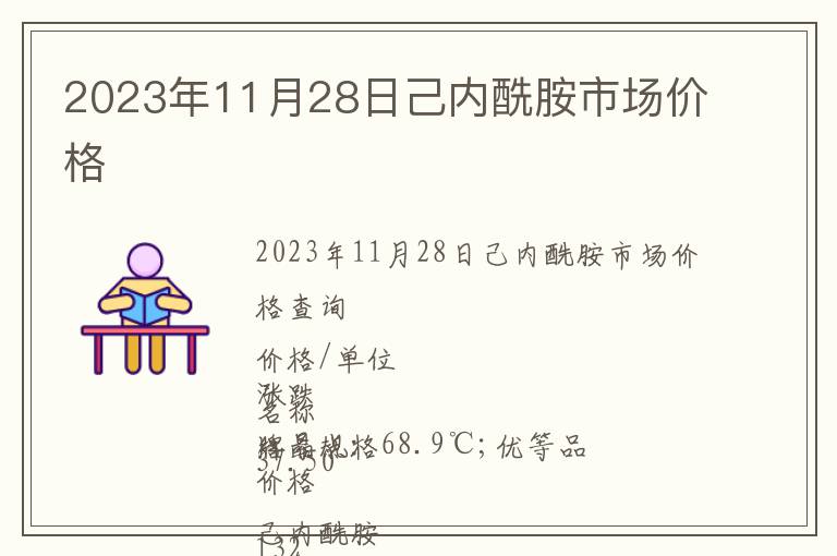 2023年11月28日己內(nèi)酰胺市場價格