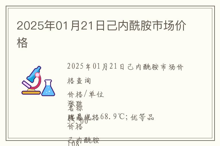 2025年01月21日己內酰胺市場價格