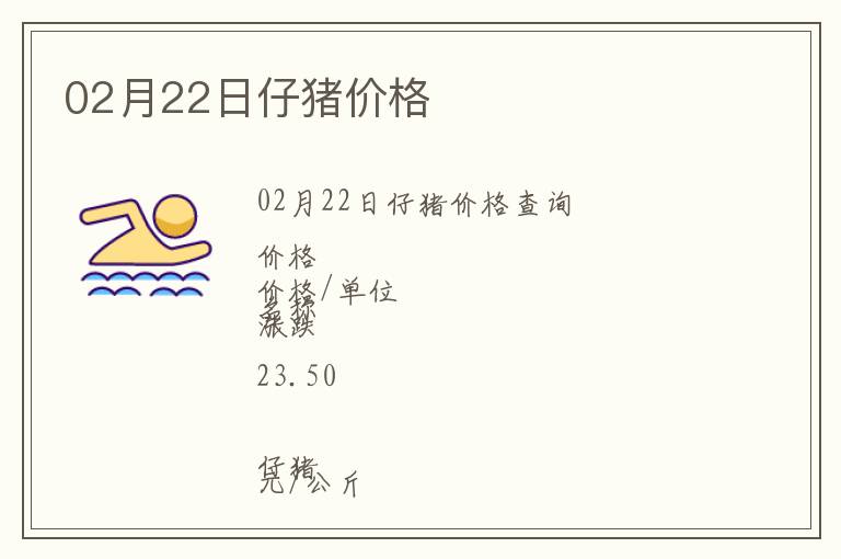 02月22日仔豬價(jià)格