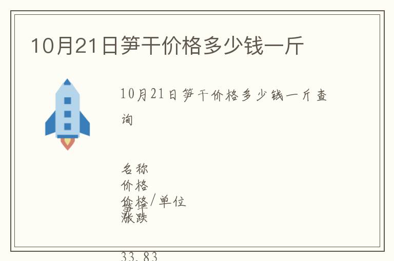 10月21日筍干價(jià)格多少錢一斤