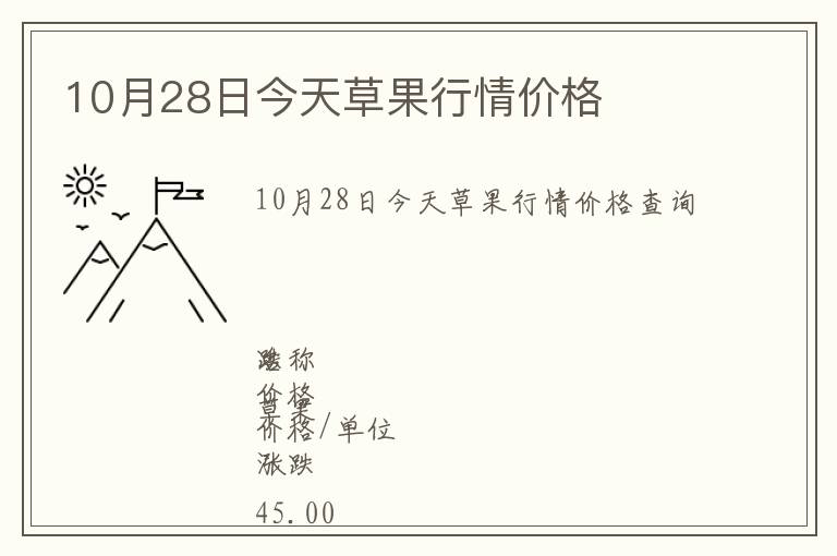 10月28日今天草果行情價(jià)格