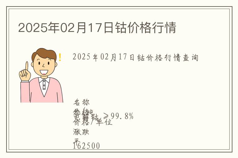 2025年02月17日鈷價(jià)格行情