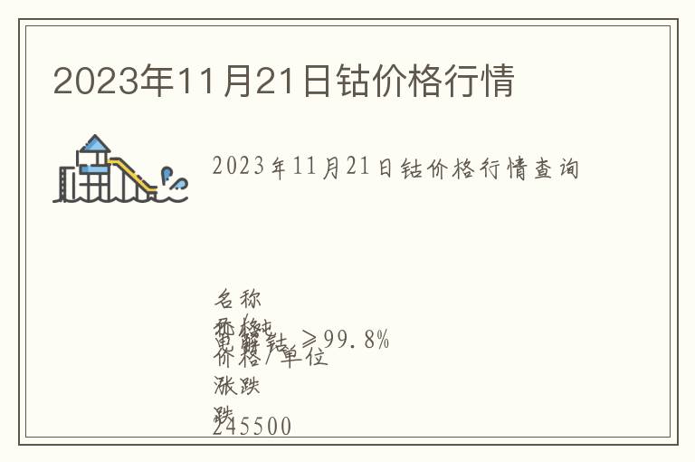 2023年11月21日鈷價(jià)格行情